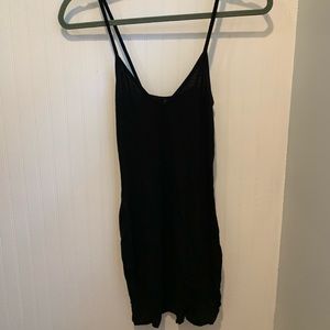 Boohoo black v-neck bodycon dress